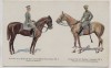 AK Deutschlands Armee in feldgrauer Uniform zu Pferde Grenadier Freiherr von Derfflinger Dragoner von Bredow Feldpost 1917 RAR