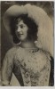 AK Foto Frau mit Hut und Korsett 1909