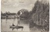 AK Neuss Stadtgarten mit Boot 1920