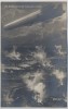 AK Ein Zeppelin Luftschiff bombardiert Lüttich Belgien 1. WK Verlag Gustav Liersch 1914
