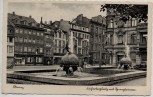 VERKAUFT !!!   AK Foto Mainz Fischertorplatz mit Springbrunnen Gasthof Taunus und Hotel Germania 1942 RAR