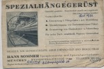 AK Ganzsache Werbung München Hans Sommer Spenglermeister Dachgerüst Westermühlstrasse 13 1932 RAR