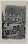 AK Ürzig an der Mosel Haus am Marktplatz mit Menschen 1910