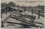 AK Appenweier Verheerungen am Bahnhof durch das Unwetter vom 10. August 1905