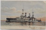 AK Deutsches Kriegsschiff SMS Wittelsbach Kaiserliche Marine 1908