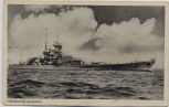 AK Schlachtschiff Gneisenau Feldpost Stempel Memel 1941