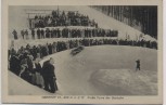 AK Oberhof in Thüringen Große Kurve der Bobbahn Rennschlitten viele Menschen 1920