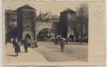 VERKAUFT !!!   AK Foto München Sendlinger Tor mit Menschen Pferdekutsche 1925