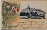 Präge AK Weißenfels Schloss Wappen mit Goldrand 1901 RAR