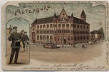 VERKAUFT !!!   Litho Gruss aus Altenburg Die neue Post 1900