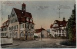 AK Bad Georgenthal in Thüringen St. Georgenplatz mit Hotel Klosterhof Inflation 1922