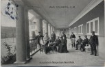 AK Bad Colberg Heldburg Wandelhalle Kurgäste beim Morgentrunk 1911