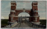 AK Levensau Hochbrücke Menschen Pferde bei Suchsdorf Kiel 1910