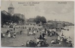 AK Bremen Vegesack Weserpartie an der Strandlust viele Menschen 1911