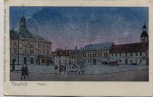 AK Naunhof Markt mit Menschen Lunakarte Soldatenkarte 1909 RAR