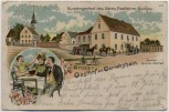 AK Litho Gruss vom Gasthof zu Gerichshain Bundesgasthof des Sächs. Radfahrer-Bundes bei Machern 1909 RAR