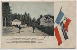 AK Deutsch-französische Grenze Hantz Rothau Saint Blaise Senones Vogesen Frankreich Fahnen 1909