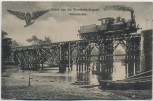 VERKAUFT !!!   AK Sperenberg Gruss von der Eisenbahn-Brigade Vollbahnbrücke mit Zug Stempel Militäreisenbahn 1910 RAR