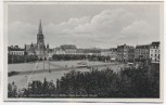 AK Saarlautern Adolf-Hitler-Platz mit kath. Kirche Saarlouis 1940