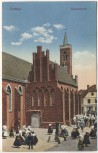 AK Cottbus Klosterkirche mit Menschen in Trachten 1914