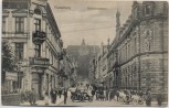 AK Flensburg Rathausstrasse viele Menschen Autos 1911