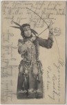 AK Indianerin mit Pfeil und Bogen 1914