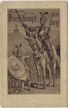 Künstler-AK Otto von Bismarck Durch Kampf zum Sieg ! Ritter auf Pferd Patriotika Feldpost 1917