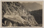AK Foto Tannheimer Tal mit Gaichtbrücke und Kleinbus bei Tannheim Tirol Österreich 1935