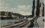 AK Passau Ortsansicht mit Inn und Bahngleis 1913