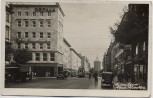 AK Foto Mannheim Neue Planken mit Geschäften Menschen Autos 1930