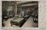 VERKAUFT !!!   AK Bozen Hotel Kamposch Walter von der Vogelweide Saal mit Billardtischen Südtirol Italien 1905 RAR