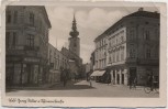 AK Foto Wels Georg Ritter v. Schönererstraße Geschäfte Menschen Oberösterreich Österreich 1935 RAR