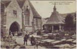 AK Saint-Jean-du-Doigt Portail de l'Eglise et Oratoire Kirche mit Menschen Finistère Frankreich 1910