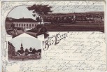 AK Litho Gruss aus Bad Essen Villa Rückmers Kirchenplatz Totale 1896