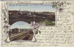 AK Gruss aus Großbothen Bahnhof Totale Jugendstil Grimma 1907 RAR