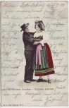 AK Elsässer Trachten Mann und Frau Frankreich 1904