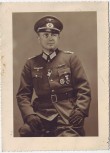 VERKAUFT !!!   Foto Offizier mit Monokel Schirmmütze Feldspange Orden Handschuhe Wehrmacht Portrait 15x10 cm ca. 1935 RAR