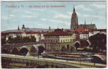 AK Frankfurt am Main Alte Brücke mit der Brückenmühle 1913