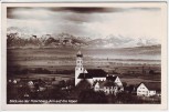 AK Foto Pähl Blick von der Hirschberg-Alm auf die Alpen Weilheim-Schongau 1953