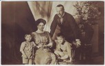 AK Foto Großherzog Ernst Ludwig von Hessen Darmstadt und Großherzogin Eleonore mit Kindern 1912