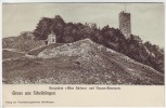 AK Gruss aus Schelklingen Burgruine Altes Schloss und Wasser-Reservoir 1910 RAR