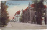 AK Lüben Lubin Bahnhofstrasse mit Kaiserl. Postamt Niederschlesien Schlesien Polen 1910 RAR