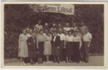 AK Foto Jägerheim Löbsal Gruppenfoto bei Diera-Zehren 1950