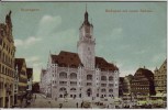 AK Stuttgart Marktplatz mit neuem Rathaus 1910