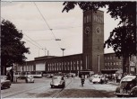AK Foto Düsseldorf Hauptbahnhof viele Autos 1960