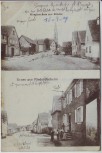 AK Gruss aus Niederehnheim Niedernai Hauptstrasse mit Kirche Bas-Rhin Elsass Frankreich 1919 RAR