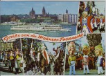 AK Mehrbild Mainz Karneval Fassenacht Ortsansicht Menschen ... 1970