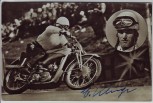 AK Foto Autograph  Ewald Kluge Rennfahrer Auto Union DKW Motorrad signiert Autogramm 1940 RAR