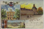 AK Gruss vom Rhein Bonn Universität Koblenz Oberlahnstein 1900