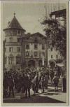 AK Berchtesgaden Marktplatz Sonntags Viele Männer 1934